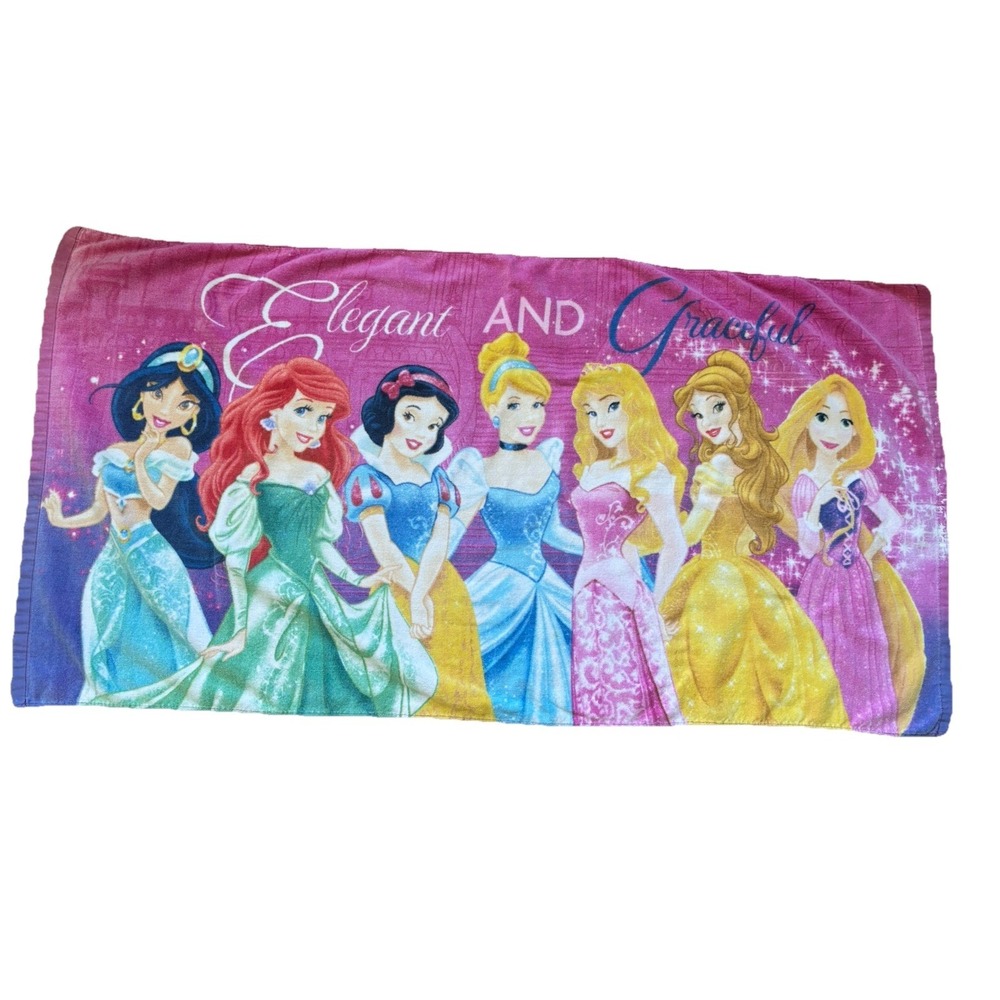 Vintage Disney Princesses "Elegant And Graceful" Beach Towel